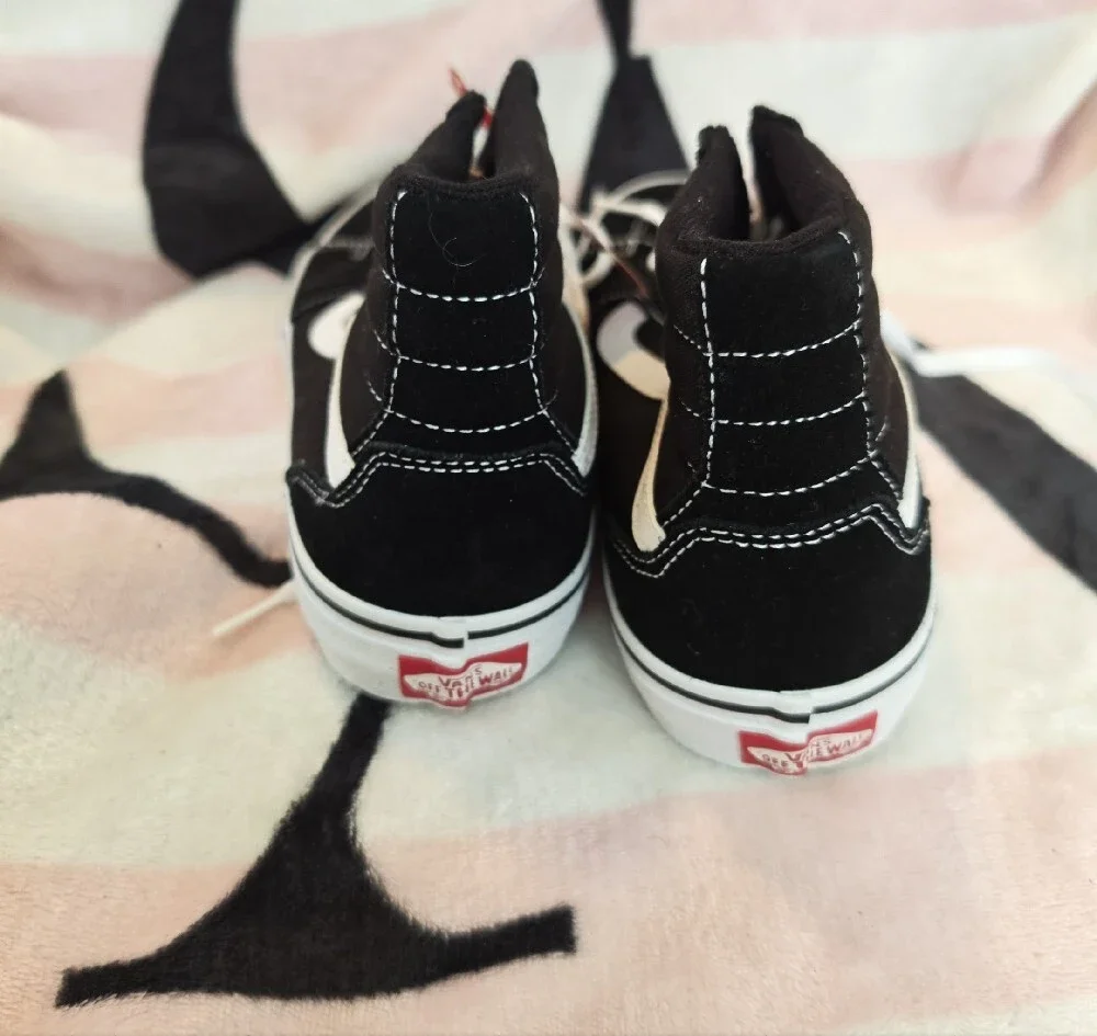 NEW! Vans Kids Black & White High-Top Sneakers